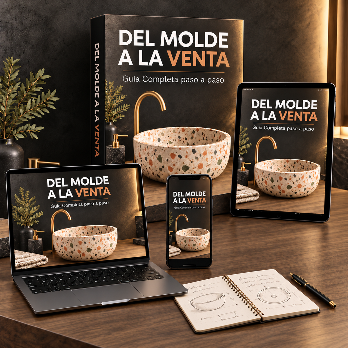 Método Completo para Fabricar Bachas de Cemento Profesionales + 4 BONUS